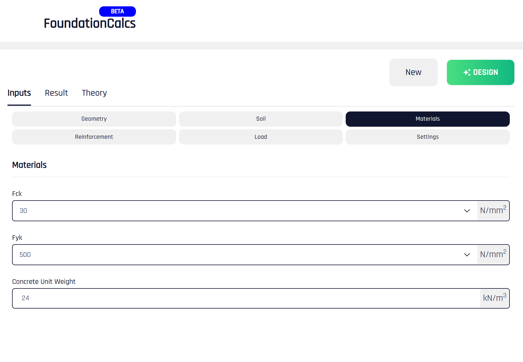 Foundation Calcs Validation